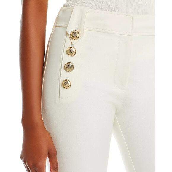 NWOT Derek Lam Robertson Flare Trousers with Gold Tone Sailer Buttons Size 6, 8 - Picture 4 of 5